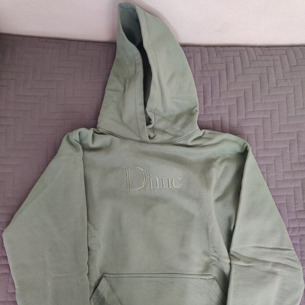 Dime Classic Logo Hoodie/Pullover - Mossy Green